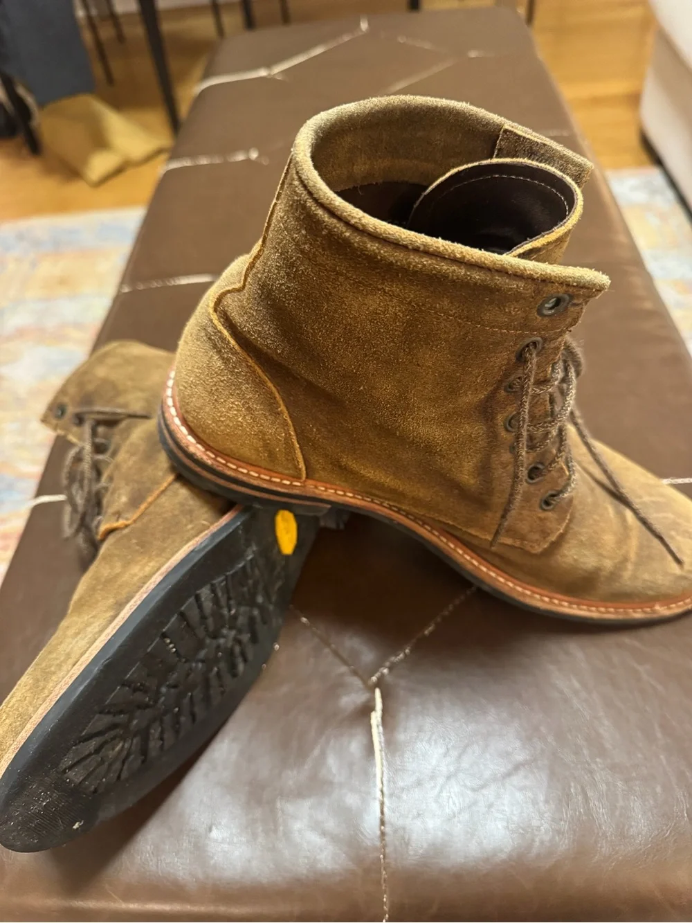 Nisolo Brown Suede Lace-Up Men's Boots